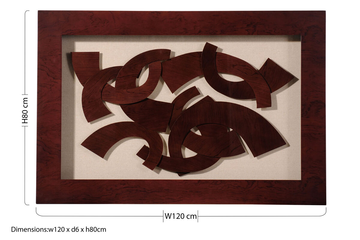 Multi Curve Brown Framed Wall Art | Frame