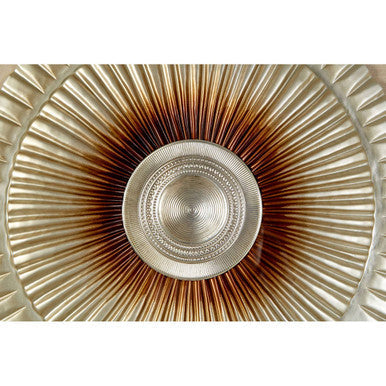 Nason Framed Silver Round Carving Wall Art