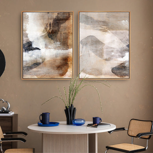 Layers Framed Canvas Set of 2