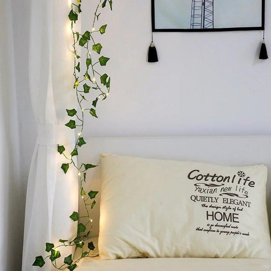 Ivy Leaf Indoor Fairy Lights - Battery Powered Warm White 2M