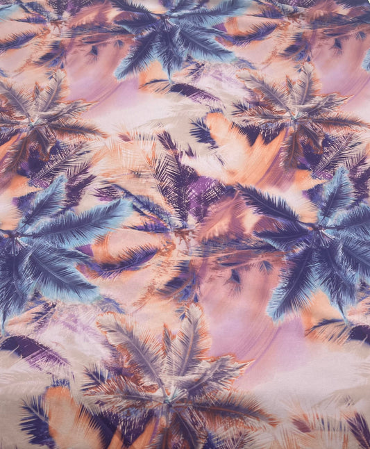 Palm Tree Multi Lightweight Stretch Fabric