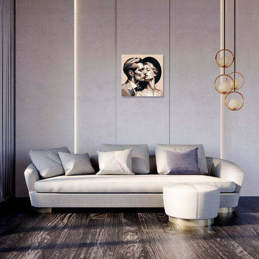 Whisper of Geometric Love Canvas