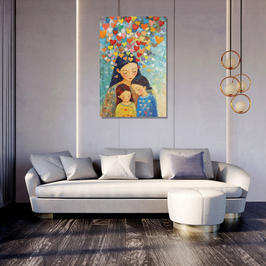 Mother’s Heart Shower Canvas