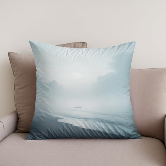 Coastal Fog Cotton Cushion