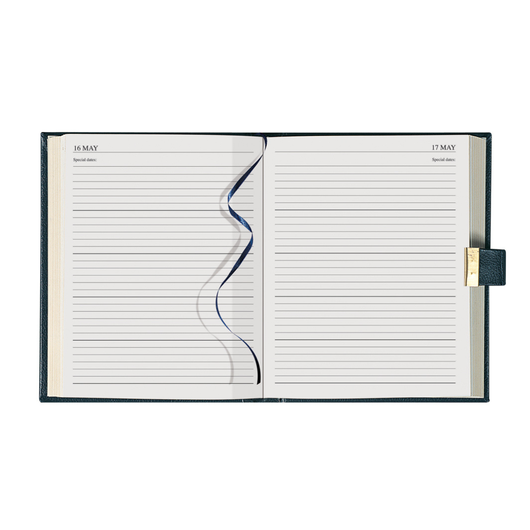 5 Year Diary - Undated A5 Day to Page Planner - Black (5Y1LBlack)