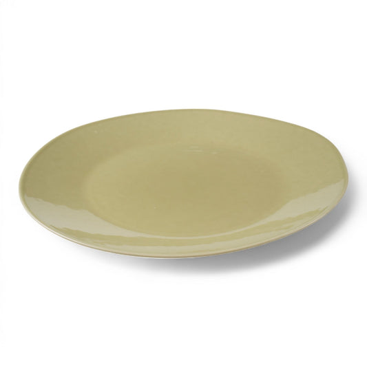 Porcelain Dinner Plate - Lindis Series, Moss Green - 27cm Diameter