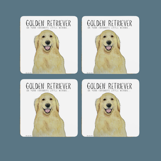 Golden Retriever Coasters – The Ultimate Goofy Sidekick for Your Drinks!