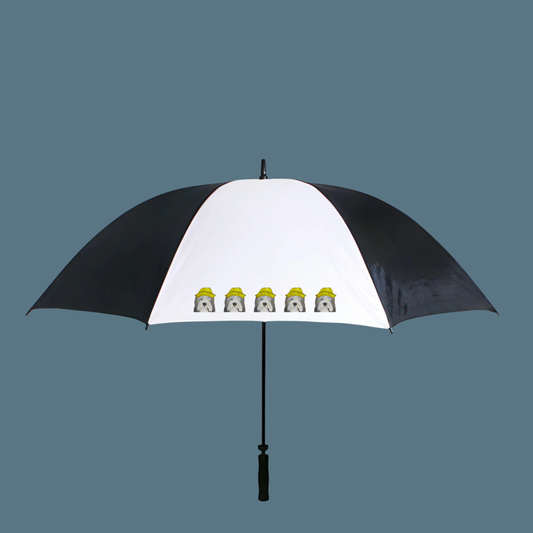 Bearded Collie Golf Umbrella: The Hairicane Handler