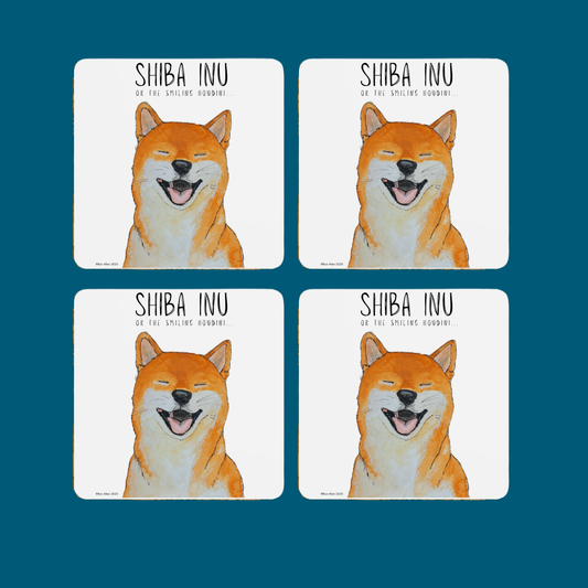 Shiba Inu Coasters – Smiling Houdini Approved!