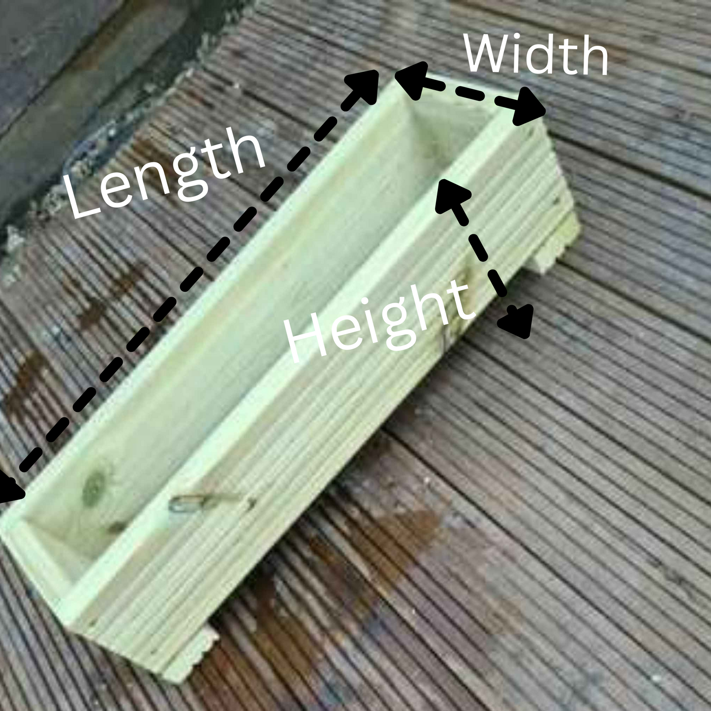 60cm Rustic Wooden Planter box