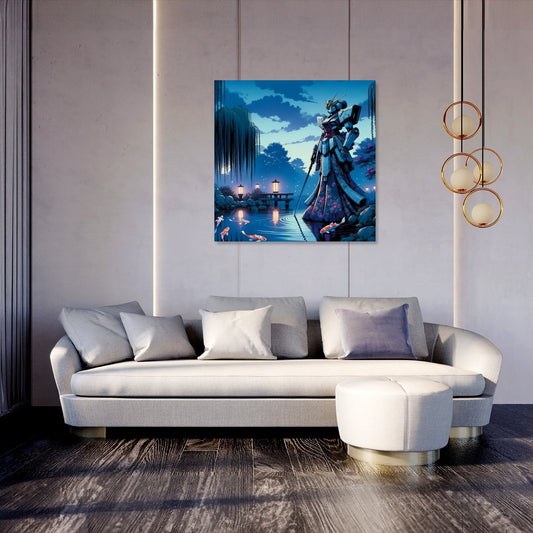 Mecha Geisha at Dusk Canvas