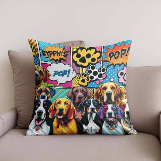 Pop Paws Parade Cotton Cushion