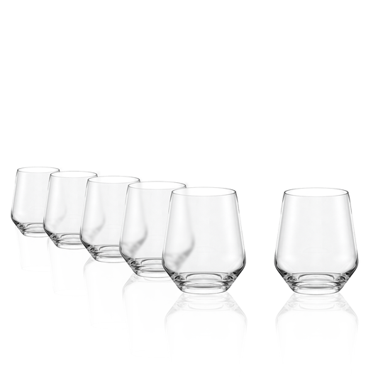 Stolzle Lausitz Quatrophil Whisky Tumbler Glasses - 470ml - Set of 6