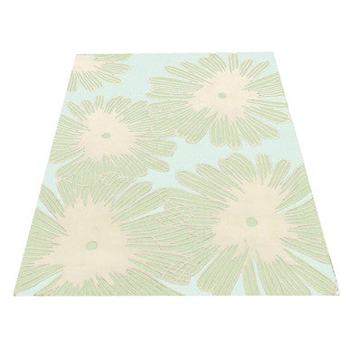 Ditsy Daisy Cream And Green Kids Rug | Kids Rugs