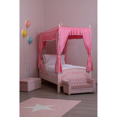 Pink and White Star Rug | Kids Rugs