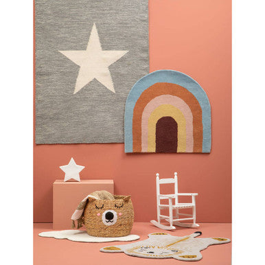 Grey and White Star Rug | Kids Rugs