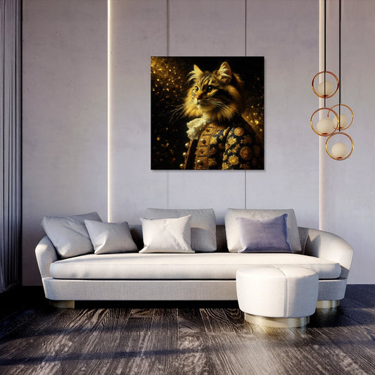 Royal Feline Noir Canvas