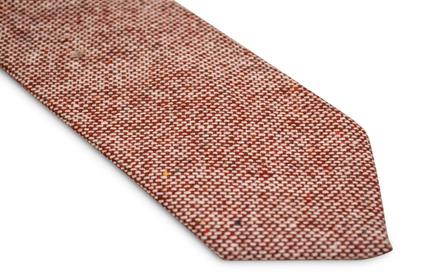 maroon fleck slim wool tie