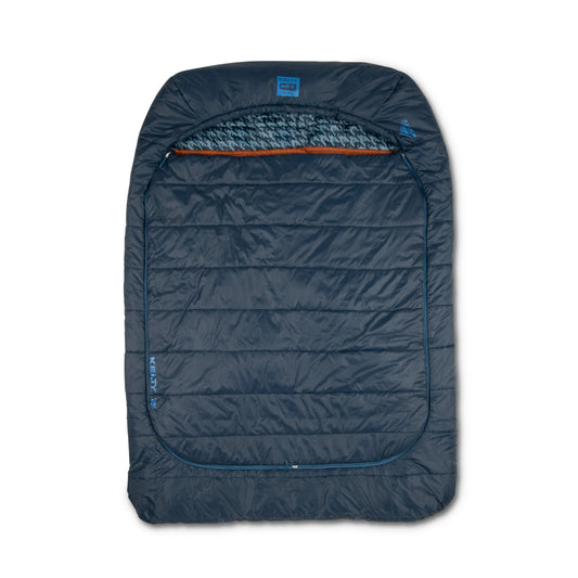 Kelty Tru.Comfort Doublewide 20°F (-7°C) Synthetic 2-Person Sleeping Bag - One Size - Pageant Blue/Hiker