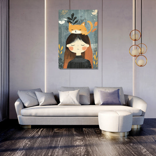 Cat-Headed Woman Canvas