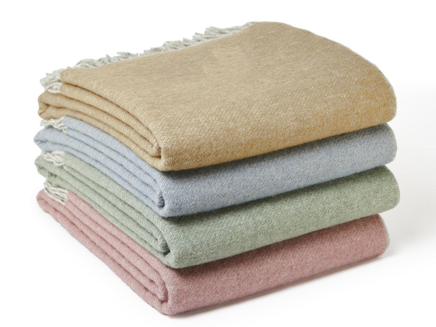 Dartmoor Reversible Pure New Wool Throw - Desert Brown