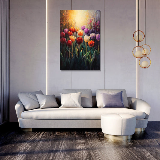 Tulip Serenade Golden Canvas