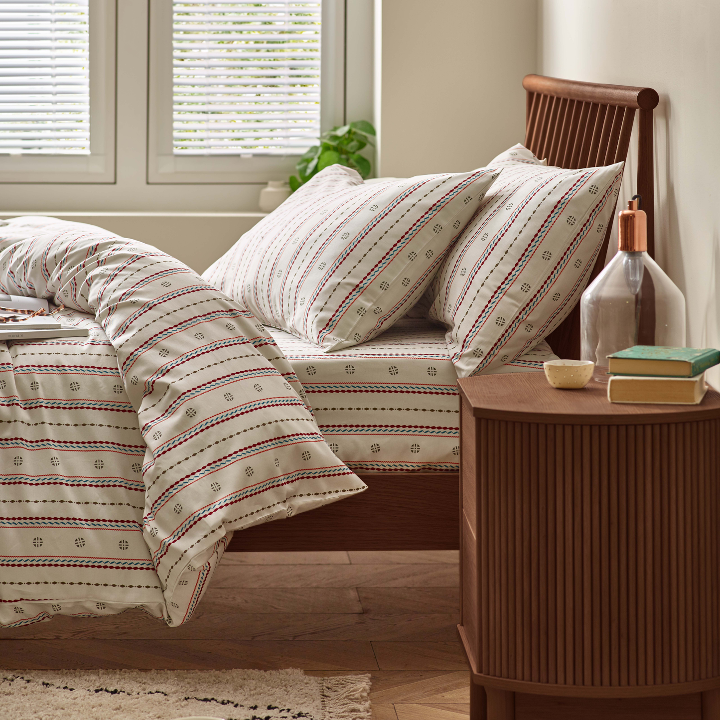 Ines Organic Cotton Duvet Cover Set – Brick