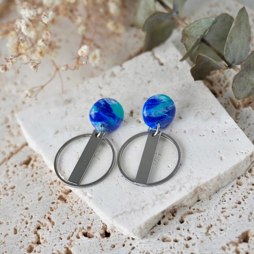 Sapphire Blue Stud Drop Mini