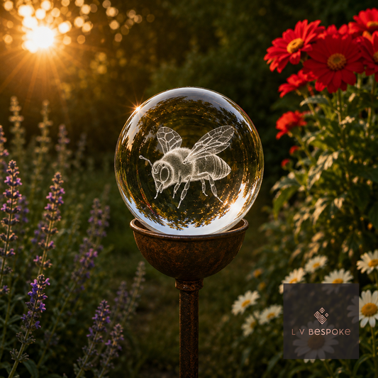 3D Crystal Orb Garden Stake
