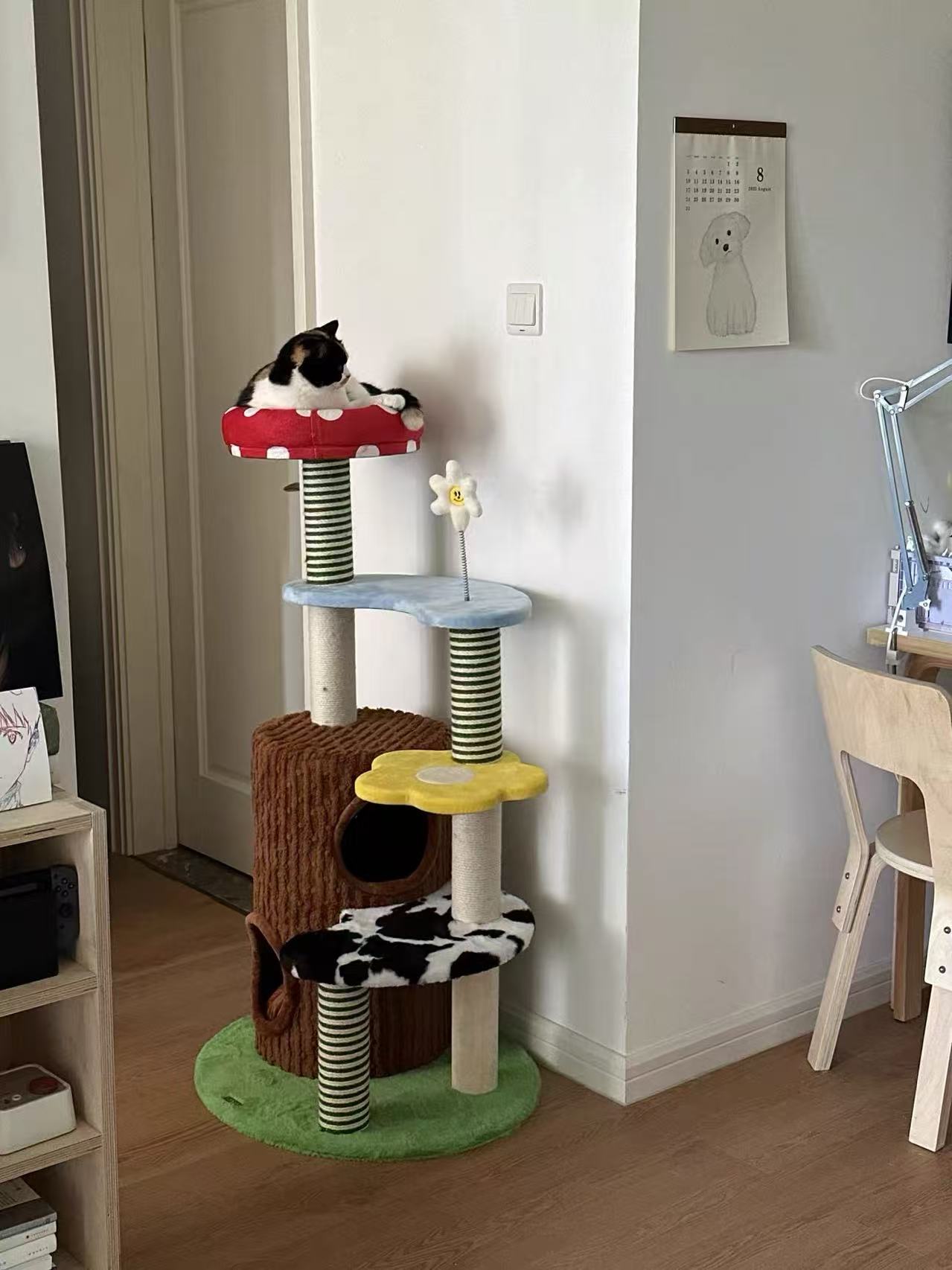 zeze Deluxe 3-in-1 Multi-Function Cat Tree — Bed, Scratcher & Multi-Level Activity Tower