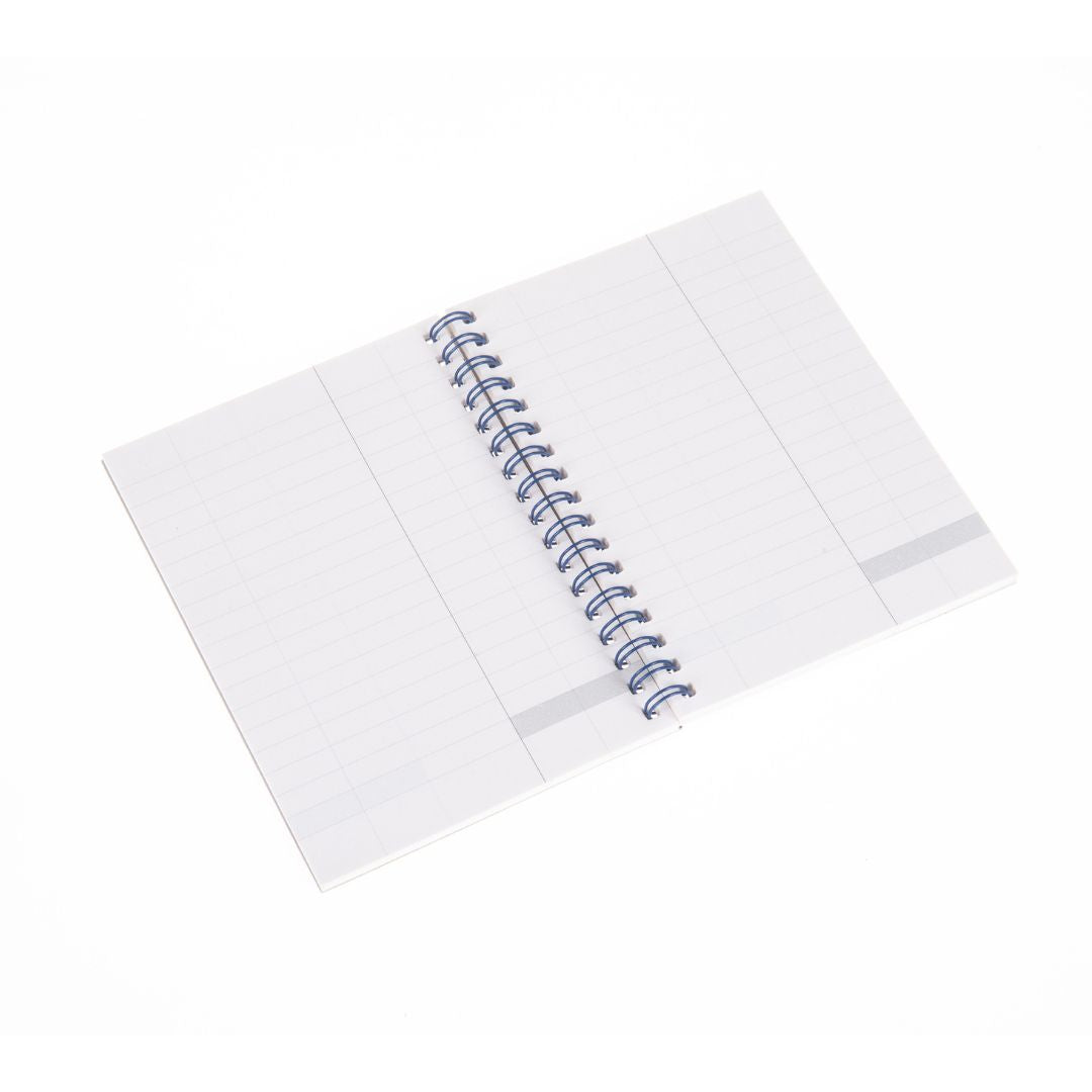 Ideal - A6 Cashbook Wiro Single Cash - 120 Pages - Blue (711)