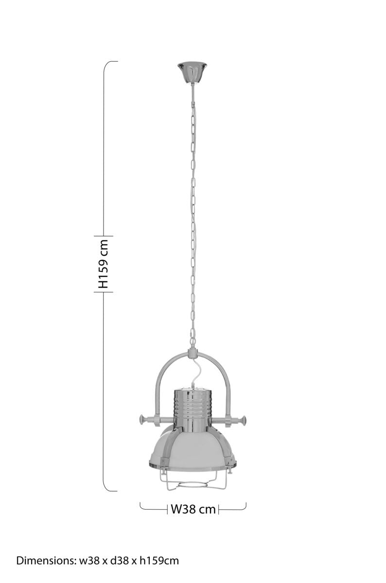 Chrome Pendant Light | Industrial Revolution