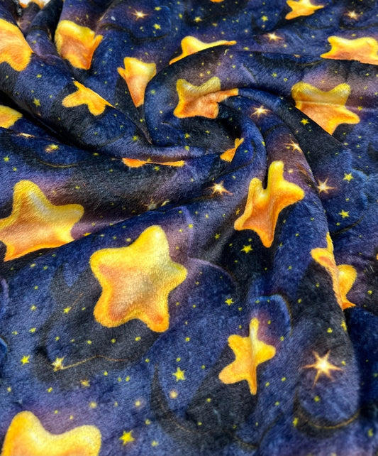 3D Stars Cuddle Fleece Fabric Blanket Loungewear