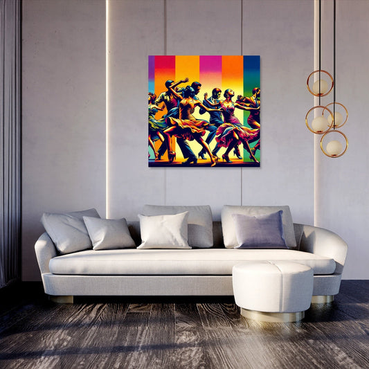 Vibrant Dance Spectrum Canvas