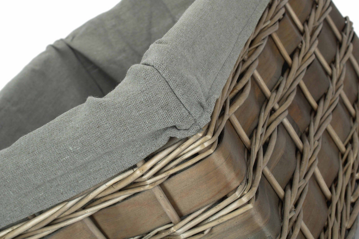 Extra Large Scandi Storage Basket – Grey with Grey Sage Lining
