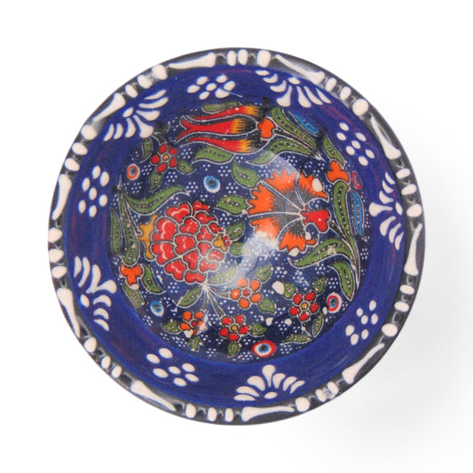 8 cm Handmade Bowl, Tulip Navy