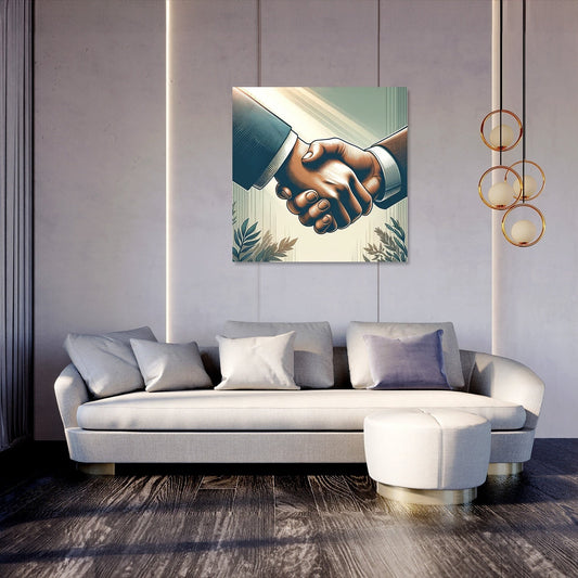 Trustful Handshake Canvas