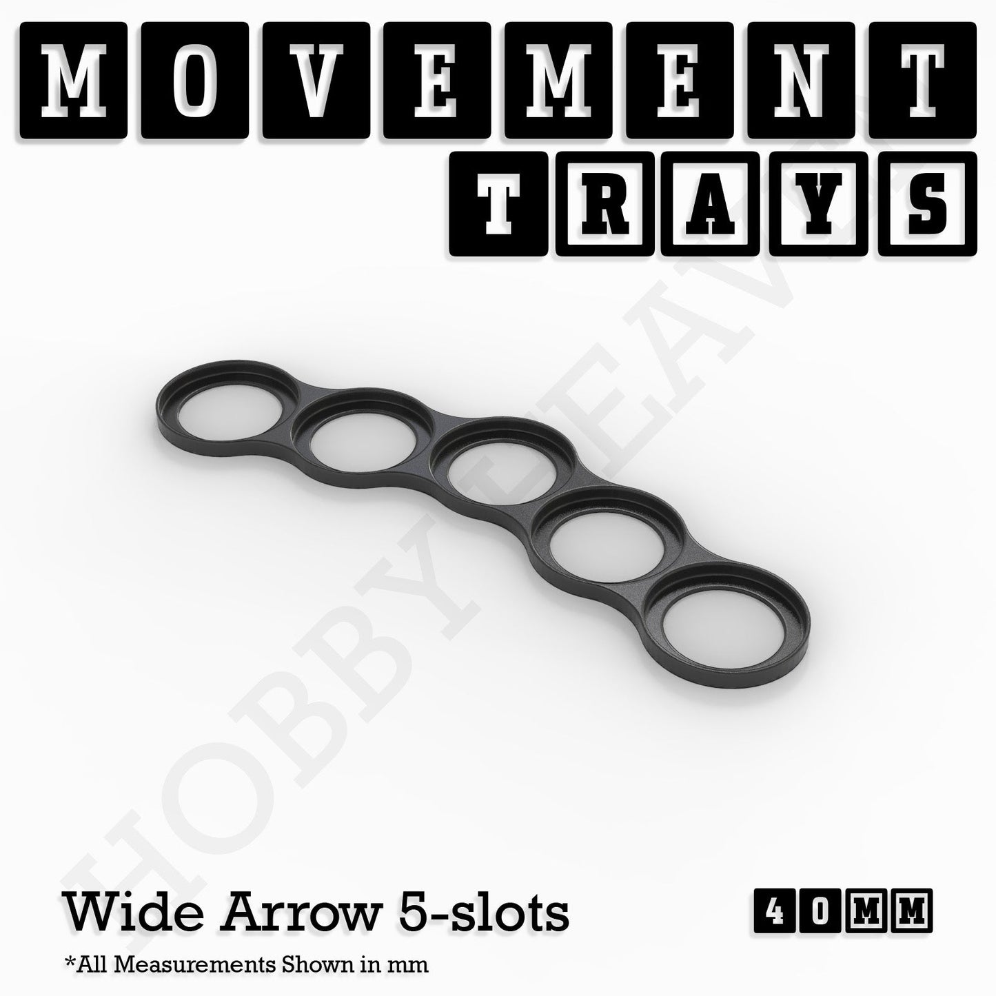40mm Movement Trays for Miniatures | Tabletop Wargames Compatible | Full Range