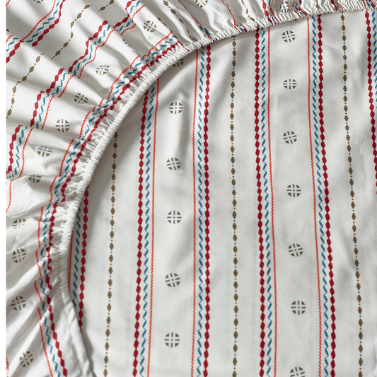 Ines Organic Cotton Fitted Sheet – Brick