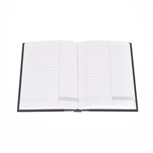 Ideal - A6 Cashbook Casebound Single Cash - 192 Pages - Black (411)