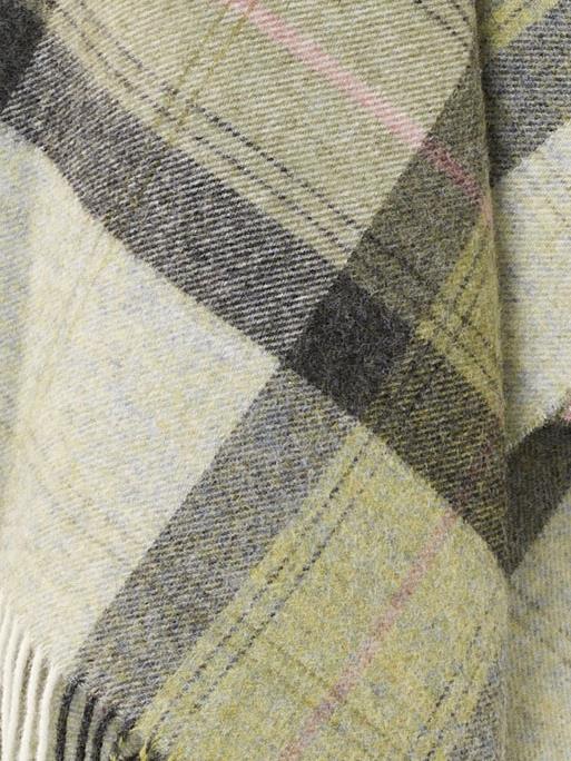 Skye Shetland Pure New Wool Throw - Green