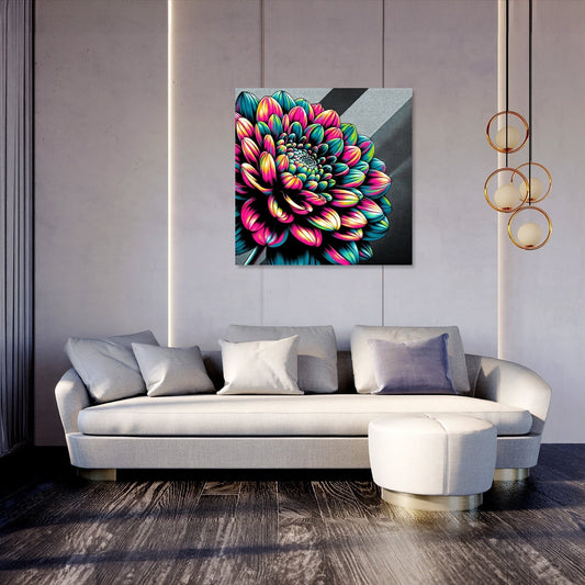 Neon Bloom Essence Canvas
