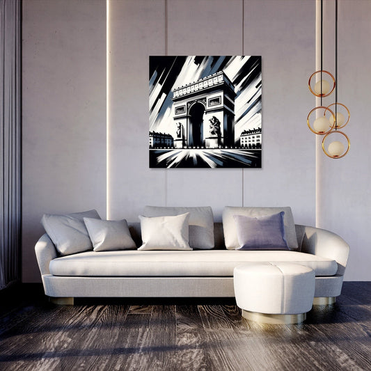 Arc de Triomphe in Contrast Paris Canvas