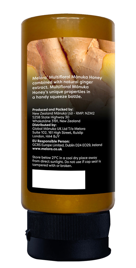 Mānuka Honey Squeeze Bottle 70+MGO Ginger