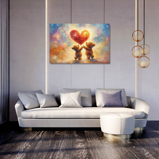 Dancing Teddy Bears Canvas