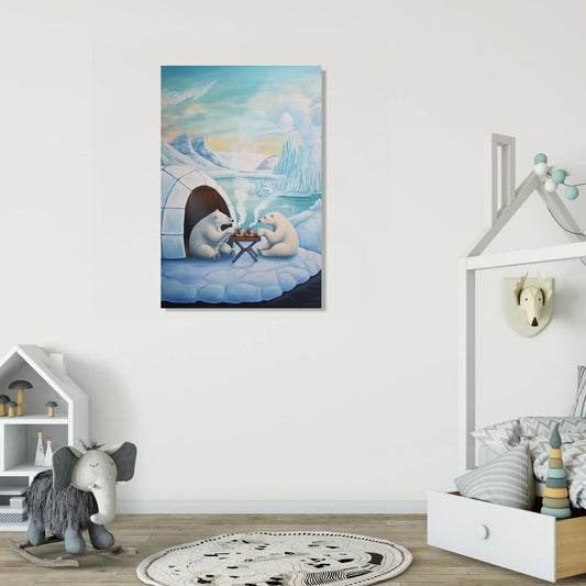 Polar Bears’ Tea Party Canvas
