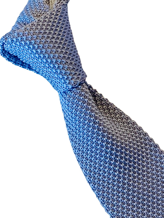 cornflower blue knitted tie