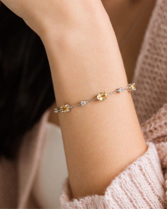 Citrine Bracelet in Sterling Silver
