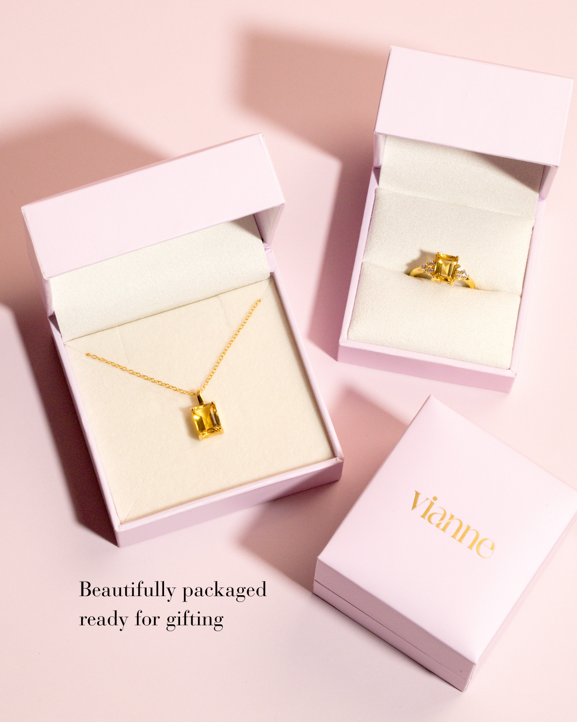 Citrine Bracelet and Earrings Set in 18k Gold Vermeil