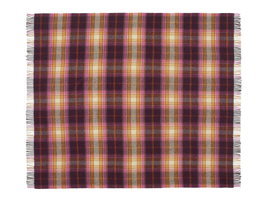 Winterton Merino Lambswool Throw - Burgundy